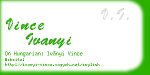 vince ivanyi business card